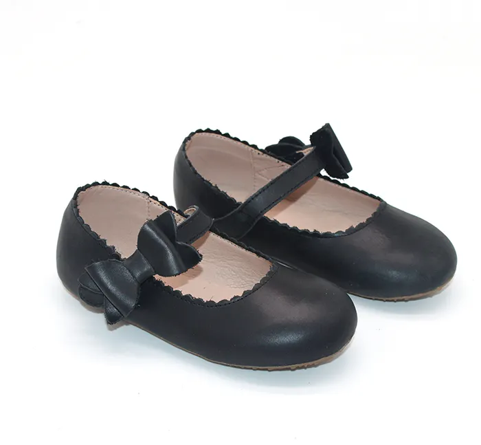 Girls' leather girls children's black princess 2021 single shoes primary school students spring shoes
