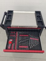 Ensemble de 420 pièces OEM : Armoire à outils métallique verrouillable sur roulettes pour mécanicien, capacité 150 kg, roues de 5 pouces, portable pour atelier/garage