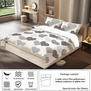 Juego de Ropa de Cama de Fibra Química, Diseño Estampado, Transpirable, Duradero y Ecológico, Venta al Por Mayor de Fábrica (3 Piezas, Fundas de Almohada) - Product Image 4