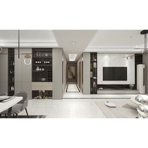 Bar Display Cabinet Dining Room Home Sideboard Cabinet Modern Wood Cabinet with many Drawers