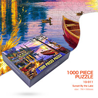 Puzzle Personnalisé 1000 Pièces Carton Gris pour Enfants et Adultes, Jeu Éducatif et Ludique en Famille, Idée Cadeau et Partage