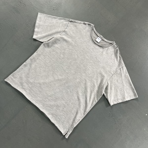 <span class=keywords><strong>T</strong></span>-<span class=keywords><strong>shirt</strong></span> Femme en Coton Bambou Lavé, Style Vintage Déchiré, Manches Courtes, Ourlet Roulé, Effet Délavé, Broderie DTG - Product Image 3
