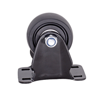 Roue fixe industrielle en PP rigide à profil bas de 3 pouces, capacité de charge de 350 kg, durable et robuste, pour établis et machines lourdes