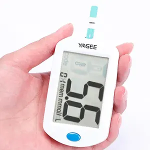 Monitor de azúcar en sangre con pantalla grande para el cuidado del hogar, máquina para medir glucosa en sangre con tiras de prueba para diabéticos, certificado CE