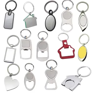 钥匙扣芬兰心形标志名称金属纪念品空白促销金属礼品钥匙扣带开瓶器