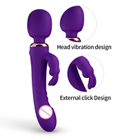 Vibrateur Lapin AV Chauffant à Chargement USB, Stimulateur Clitoridien et Vaginal, Jouet Sexuel pour Femme, Point G, Jeu Adulte - Vente Flash