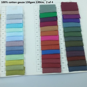 Trọng Lượng Nhẹ Bông Nhăn Hai Lớp Gạc Muslin Cát Rửa Sạch Vải Cho Boys' Áo Sơ Mi & Chăn Rắn Bìa - Product Image 4