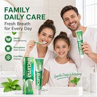 Dentifrice blanchissant à la menthe double, personnalisé en usine, marque privée, nettoyage en profondeur, fraîcheur longue durée, dentifrice blanchissant