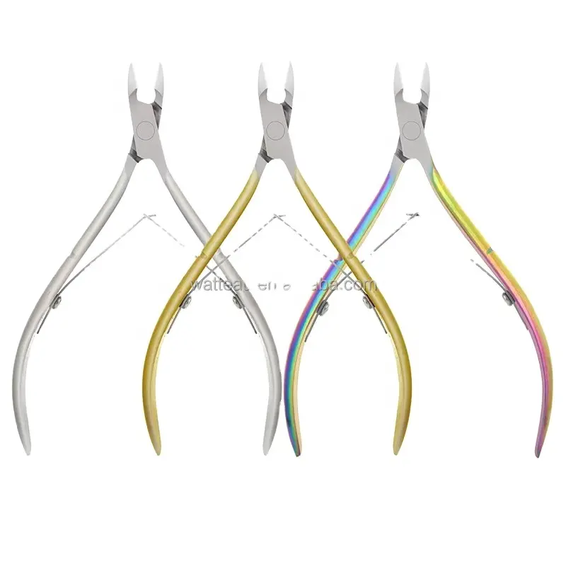 Amazon Populaire D501 Goud Cuticula Nagelknipper Cuticle Nipper Met Siliconen Cover
