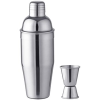 Coctelera Cobbler de Acero Inoxidable Pulido Espejo, 3 Piezas con Doble Jigger para Bar en Casa, Bartending y Fiestas