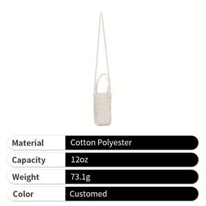 Bolsa Portavasos de Lona, Mini Bolso Bandolera para Botellas de Agua y Té de Burbujas, para Termos - Product Image 4