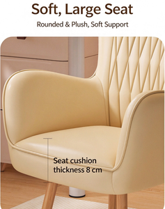 <b>White</b> Quilted <b>Office</b> Chair Swivel Task Chair High Back Rolling <b>Desk</b> Seat Modern <b>Home</b> Study Chair - Product Image 4