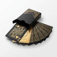 Feuille d'or personnalisée pour cartes à jouer de qualité supérieure avec boîte cadeau rigide pour jeux de société et promotion hôtelière