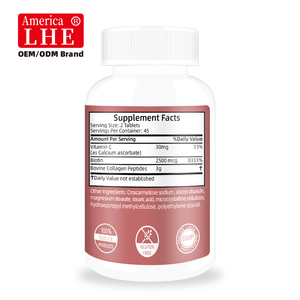 Fabricant de compléments alimentaires en gros : Collagène, Biotine, Vitamine C pour la santé des cheveux, de la peau et des ongles – 90 comprimés de Collagène, Biotine et Vitamine C - Product Image 5