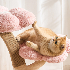 Albero per Gatti con Fiori, Morbido Letto per Gatti, Struttura per Arrampicarsi e Saltare con <span class=keywords><strong>Tiragraffi</strong></span> in Sisal per Gatti - Product Image 2