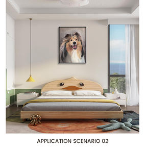 कस्टमाइज्ड शेटलैंड शेपडॉग पालतू चित्र कैनवास जानवर जन्मदिन पर उपहार - Product Image 5