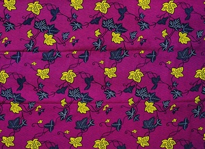 V1484 Fushia <span class=keywords><strong>rose</strong></span> feuilles tissu <span class=keywords><strong>africain</strong></span> wax <span class=keywords><strong>pagne</strong></span> véritable coton imprimé tissu wax <span class=keywords><strong>africain</strong></span> ankara - Product Image 2