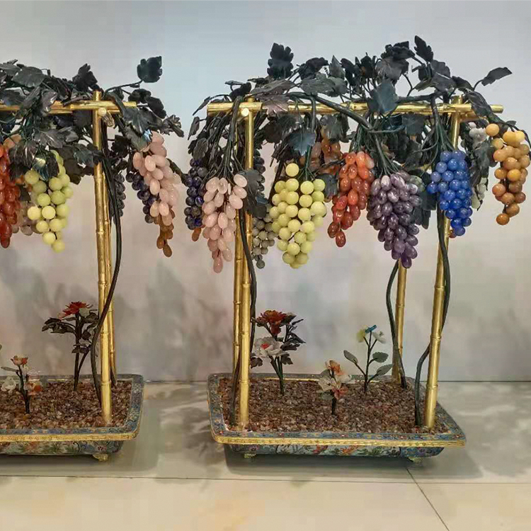 Amethyst Lila Kristall Rosenquarz Jade Stein Trauben baum Jade Frucht Bonsai  Baum| Alibaba.com