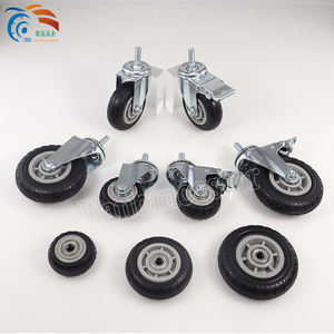 4 "5" 6 "8" Hochleistungs-Dolly <span class=keywords><strong>Big</strong></span> Castor Wheel Hergestellt in China PU-Rad mit Seiten brems rolle - Product Image 5