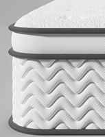 Matelas Euro Top à ressorts ensachés de haute qualité pour hôtel, avec mousse à mémoire de forme en gel – Prix de gros