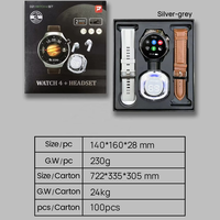Reloj Inteligente con Auriculares TWS, Correas Dobles, Esfera Redonda, Resistente al Agua, Monitor de Ritmo Cardíaco, Monitor de Sueño, Rastreador de Actividad Física para Hombre