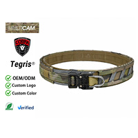 Ceinture tactique compatible MOLLE avec boucle en aluminium à dégagement rapide 18kN, anneau en D, ceinture de service pour l'extérieur