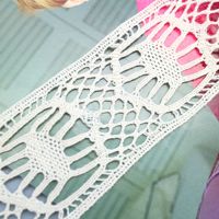 ERKOUMI Dentelle au crochet en coton, joli ruban de dentelle pour la décoration de bonnets de bébé, sacs cadeaux de festival, pochettes en tissu, matériel de couture