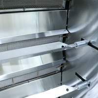 Machine à rôtir verticale commerciale HELAXEN pour poulet, rôtissoire automatique rotative (acier inoxydable) GPL/gaz naturel