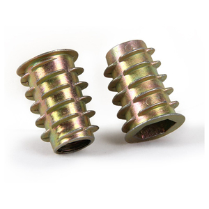 Écrou encastré fileté en bois meubles écrous d'insertion en laiton moletés cylindriques intégrés pour armoire - Product Image 3