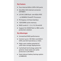 Carte contrôleur SAS2208 avec puce PCIe 3.0x8, interface 1 Go 6 Gb/s, contrôleur RAID SATA+SAS