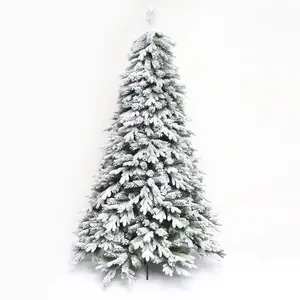 2023 New Development Design High Quality Hot Sale PE PVC Mixed Leaves Snowing Christmas Tree