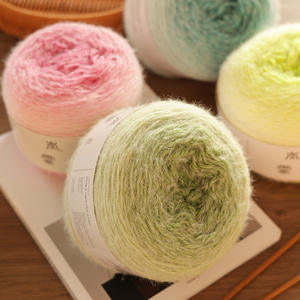 ชุดถักผ้าคลุมไหล่และผ้าคลุมไหล่ลายดอกไม้ 7 ดาว |   ไหมพรมไล่เฉดสีแบบออมเบร สำหรับงานถักโครเชต์ทำมือ - Product Image 3