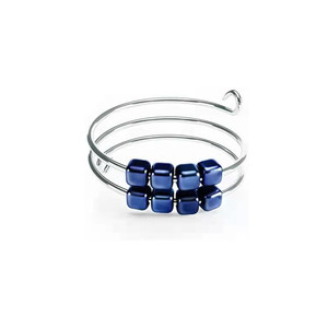 Anillo de desintoxicación corporal de hematita para terapia magnética divertida, anillo giratorio terapéutico linfático de piedra Natural de acero inoxidable ajustable para hombres - Product Image 5