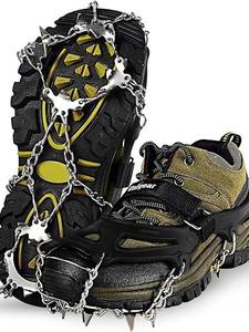 Couvre-chaussures antidérapants pour l'extérieur, 18/19 dents, chaîne 24, <span class=keywords><strong>orange</strong></span>/noir, pour l'alpinisme, l'escalade, la neige - Product Image 1