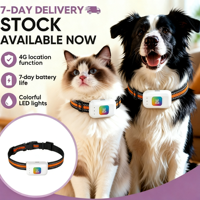 Traceur GPS intelligent 4G pour animaux de compagnie, étanche IP67, livraison en 7 jours, suivi en temps réel, LBS AGPS Bluetooth, collier pour chien et chat avec lumières LED