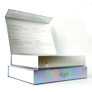 Custom size recyclable cardboard paper hard rigid magnet box packaging luxury folding magnetic gift box with magnetic lid