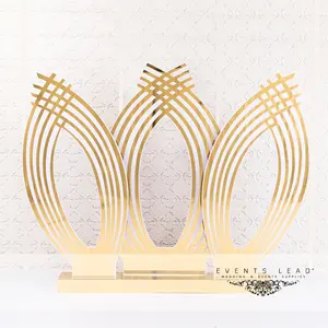 イベントリード用品からの結婚式のイベントの装飾のためのユニークなデザインパターンの黄金の結婚式の背景