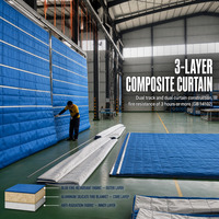 Rideau en tissu inorganique coupe-feu pour porte à enroulement, barrière anti-fumée pour centre commercial, atelier, entrepôt, sous-sol, vente en gros