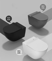Nouveau design cuvette de toilette suspendue ronde haut de gamme toilettes suspendues avec bidet intégré