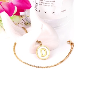 Wholesale Custom Stainless Steel <b>Long</b> <b>Chain</b> <b>Necklace</b> Jewelry Personalized 18k <b>Gold</b> Plated Shell Letter D Pendant <b>Necklace</b> - Product Image 2