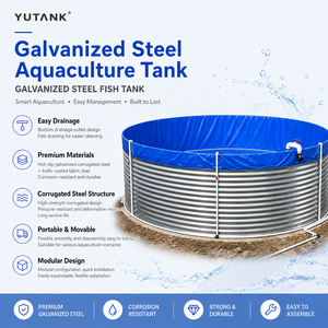 Bassin de pisciculture circulaire BFT écologique pour l'aquaculture, système de bassin en acier galvanisé haute efficacité pour l'élevage de poissons - Product Image 4