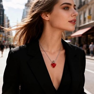 <span class=keywords><strong>Collier</strong></span> pendentif en verre en forme de cœur pour cendres, flacon souvenir commémoratif pour liquides, bijoux personnalisés avec logo gravé au laser, cadeau - Product Image 5