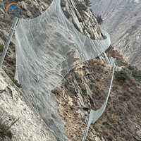 Filet de protection flexible en câble d'acier galvanisé pour la protection des pentes contre les chutes de pierres et les débris, pour routes montagneuses