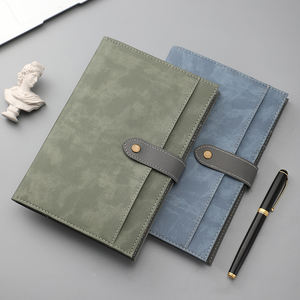 Cuaderno A5 creativo retro de alta calidad con hebilla <span class=keywords><strong>minimalista</strong></span> <span class=keywords><strong>Agenda</strong></span> de cubierta de Pu para negocios de oficina y escritura - Product Image 1