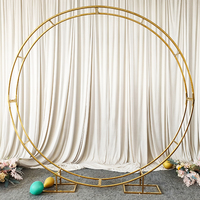 Arche de mariage en fer forgé en métal, accessoires, anneau à Double pôle, étagère de porte à fleurs, arche de mariage, décoration de fond de scène extérieure