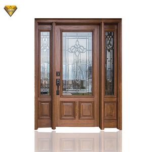 Luxury Modern Minimalist <strong>Design</strong> Solid Wood Entry <strong>Doors</strong> Contemporary Wooden Main Entrance for Villa or House Front - Product Image 6