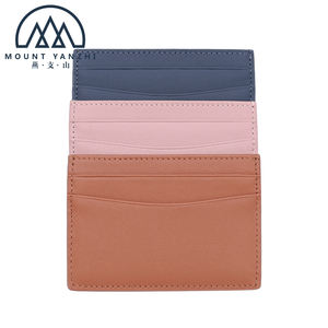 Porte-cartes RFID fin et minimaliste en cuir véritable, personnalisable avec logo, pour cartes d'identité et de crédit, pochettes de luxe pour cartes de visite, vente en gros - Product Image 6