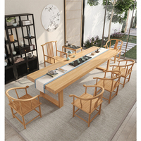 YQ Forever – Table à thé et chaise en bois massif, combinaison de cinq chaises, nouveau Style chinois, balcon familial, Table basse