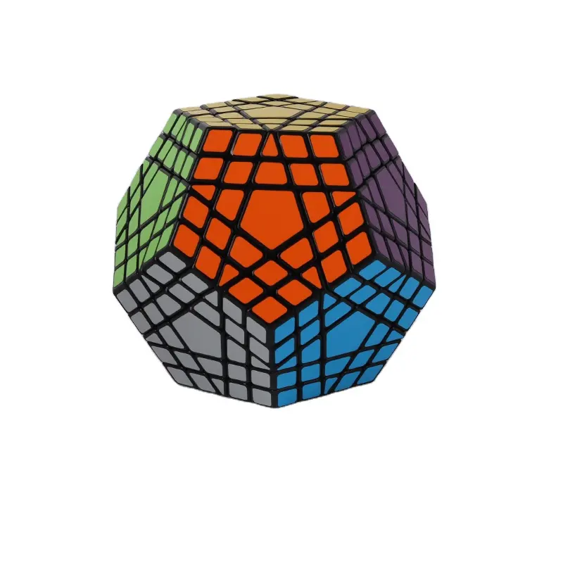 Sengso mainan Puzzle Fidget Gigaminx 5x5x5 hitam/putih bawah kubus ajaib Megamin kecepatan kubus 5x5 untuk anak-anak dewasa