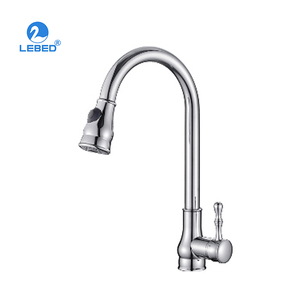 <span class=keywords><strong>LEBED</strong></span> LBD-303 Schwarzer Gebürsteter Küchenwasserhahn mit Einhandbedienung, Klassisches Design, Keramikventilkern, 3-Loch-Armatur - Product Image 2
